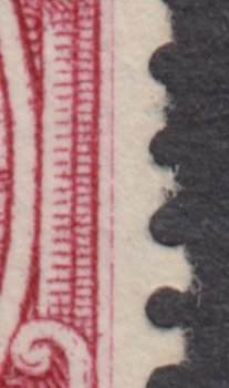 Barbados SG250ca | 2d Claret Extra Frame Line 1938-47 George VI Badge of the Colony - close up