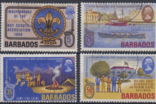 Barbados SG393-396 | Independence of the Barbados Boy Scouts Association (used)