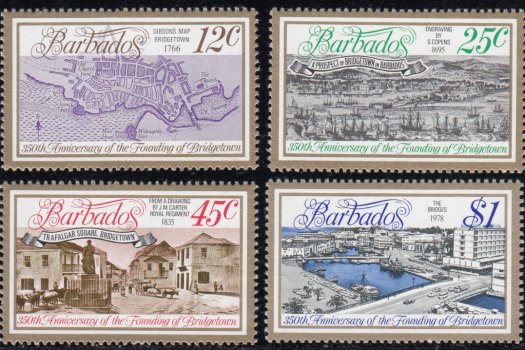 Barbados SG593-596 | 350th Anniversary of the Founding of Bridgetown