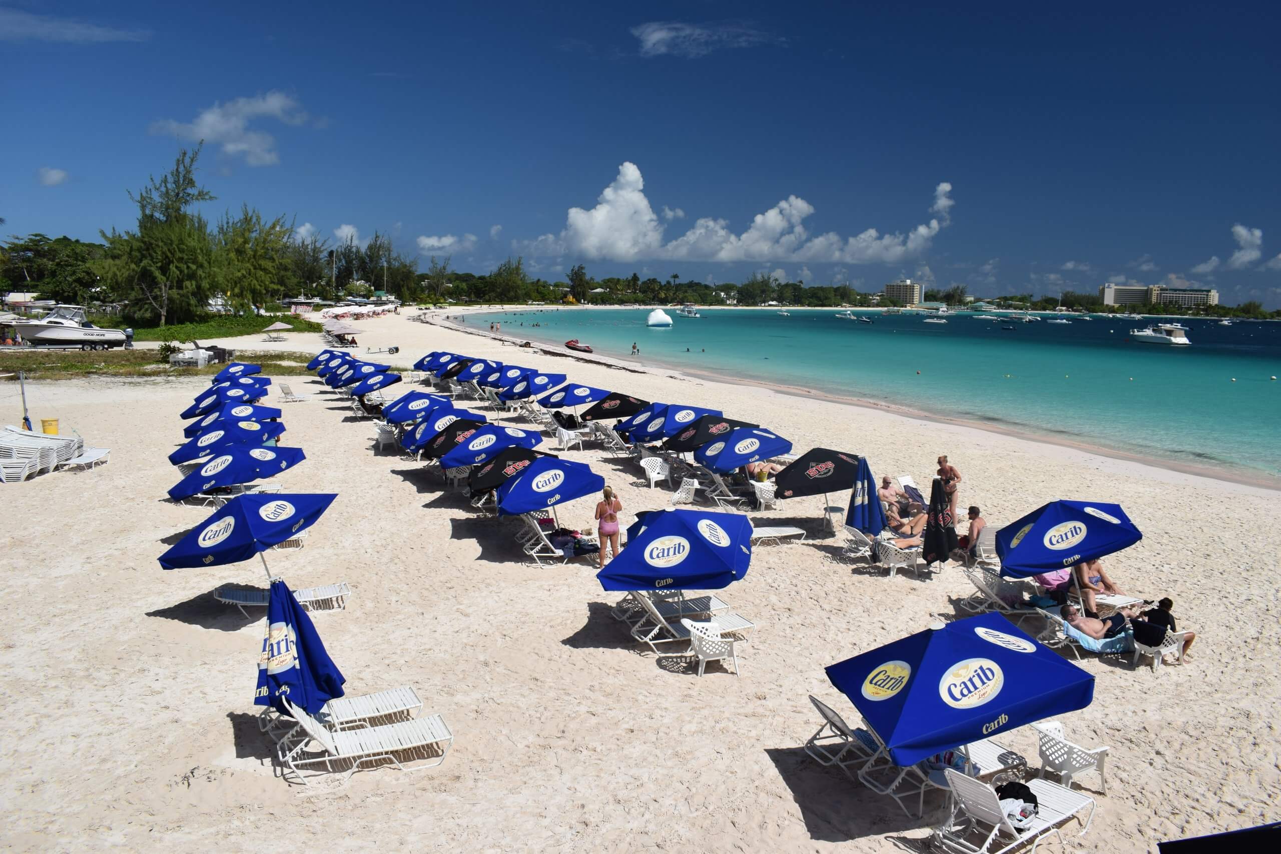 Sun loungers at The Boatyard, Carlisle Bay