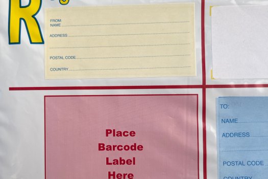 Type 2 Barbados registered envelope close up