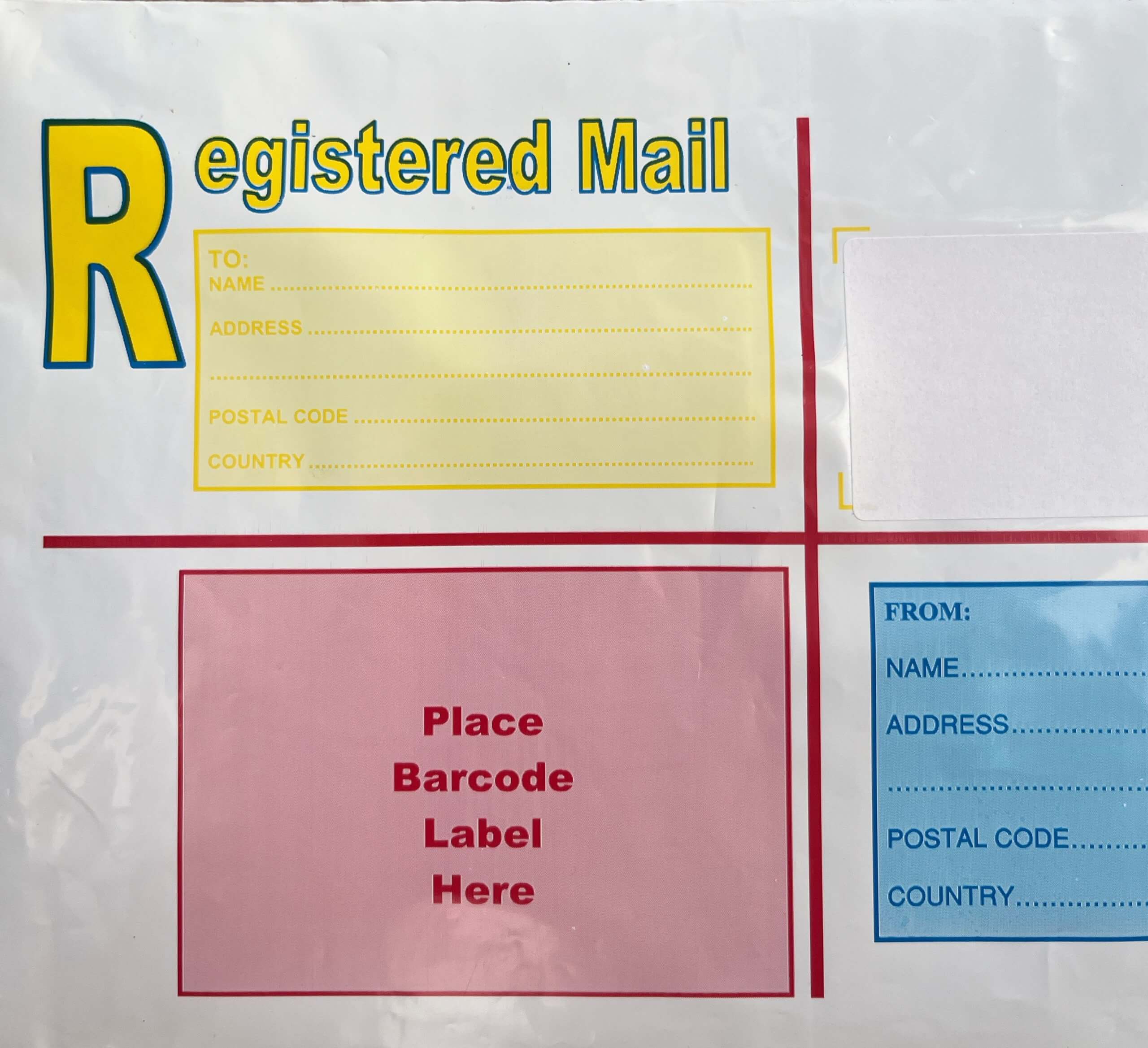 Type 3 Barbados registered envelope close up