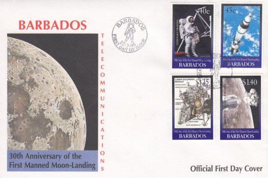 Barbados 1999 30th Anniversary of the First Manned Moon Landing FDC