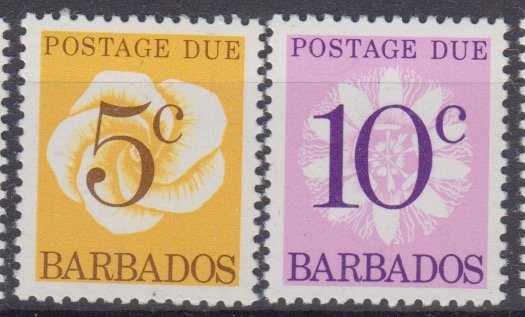 Barbados SGD14-19 | Postage Due 1974-85