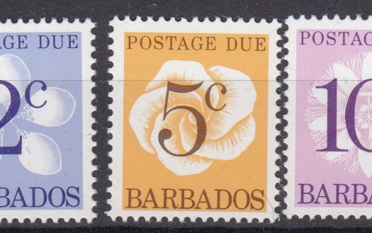 Barbados SGD14a-18a | Postage Due 1974-85 p15x14