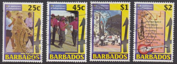 Barbados SG1198-1201 | 35th Anniversary of Independence (Used)