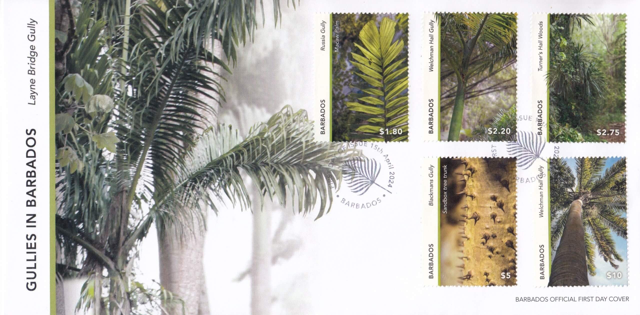 Gullies in Barbados FDC (high values)