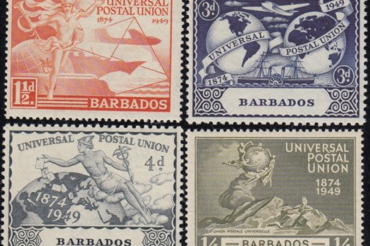 Barbados SG267-270 | 75th Anniversary of Universal Postal Union (UPU) 1948