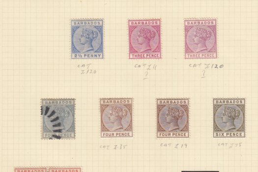 1880-86 Barbados Victoria Keyplate set