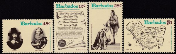 SG586-589 | 350th Anniversary of the Granting of the Charter to Earl of Carlisle