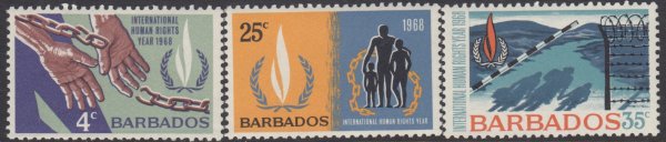 Barbados SG378-380 | Human Rights Year