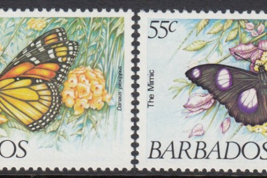 Barbados SG 718-721 | Butterflies