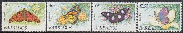 Barbados SG 718-721 | Butterflies