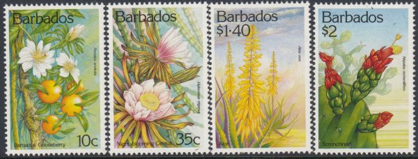Barbados SG987-990 | Cacti and Succulents