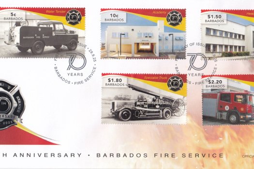 70th Anniversary of the Barbados Fire Service - First Day Cover 2025