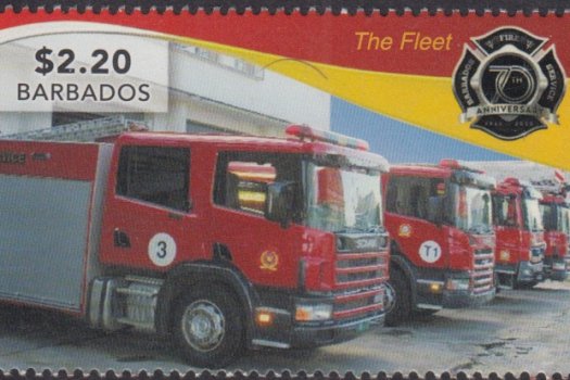 70th Anniversary of the Barbados Fire Service - $2.20 stamp