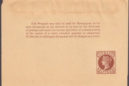 Barbados 1882 | Newspaper Wrapper ½d red-brown HG1