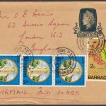 Barbados 1973 | Newspaper Wrapper 3c deep green used uprated