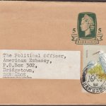 Barbados 1976 | Newspaper Wrapper 5c deep green used uprated