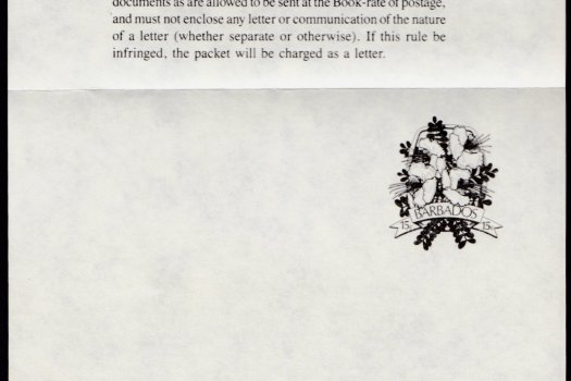 Barbados ???? | Newspaper Wrapper undenominated, black on white