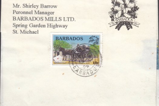 Barbados ???? | Newspaper Wrapper undenominated, black on white used