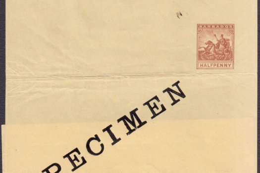 Barbados 1902 | Newspaper Wrapper ½d brown (specimen) HG4