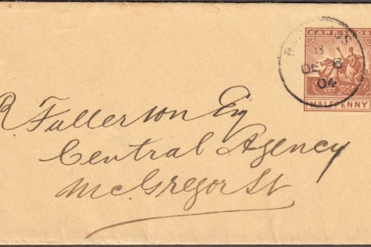 Barbados 1902 | Newspaper Wrapper ½d brown used HG4