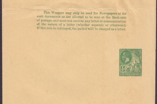 Barbados 1916 | Newspaper Wrapper ½d green HG5