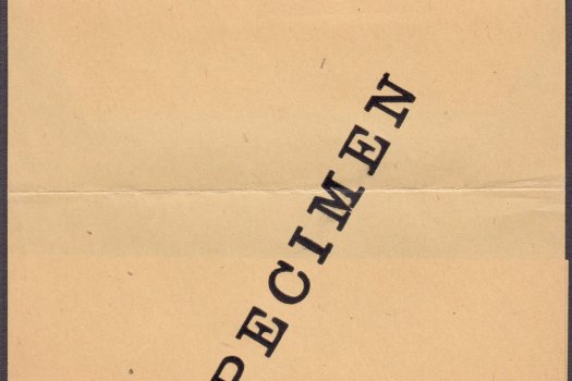 Barbados 1916 | Newspaper Wrapper ½d green (specimen) HG5