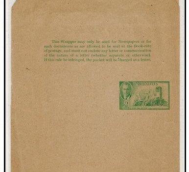 Barbados 1950 | Newspaper Wrapper 2c light green HG7