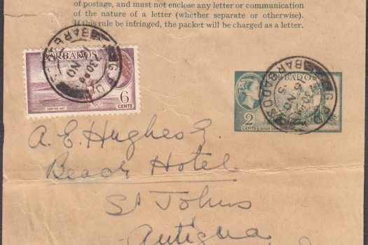 Barbados 1953 | Newspaper Wrapper 2c green used HG8