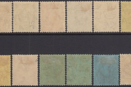 Barbados SG 213-218 | Small Seal set, both watermarks 1921-24 (reverse)