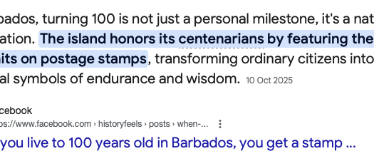 Google search results present an incorrect 'fact' taken from Facebook