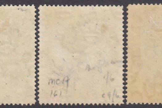 Barbados SG158-62 | Nelson Centenary watermark Multi Crown CA reverse
