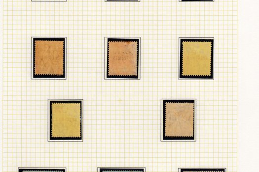 Barbados SG170s - 180s | George V 1912-16 Specimen Definitives (reverse)