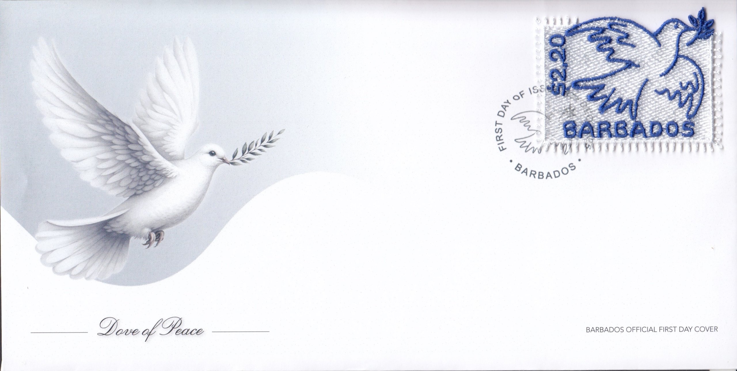 Barbados Dove of Peace First Day Cover 2025