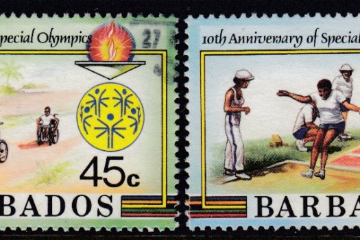 Barbados SG832 - 835 | 10th Anniversary of the Special Olympics 1987 (Used)