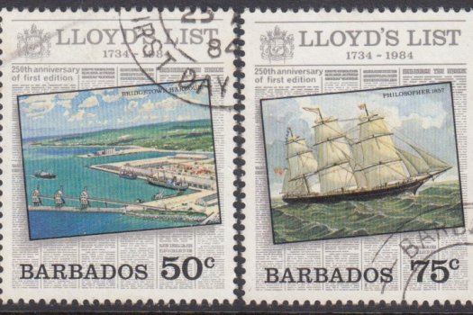 Barbados SG750-753 | Lloyds List 1984 (Used)