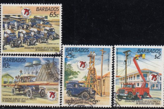 Barbados SG 824-827 | 75th Anniversary of Electricity in Barbados (Used)