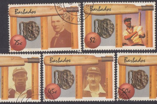 Barbados SG 854-858 | West Indian Cricket (used)