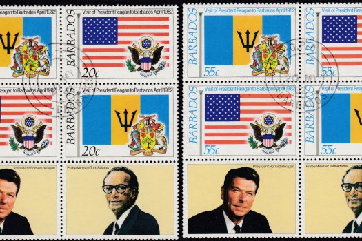 Barbados SG697-700 | President Reagan's Visit 1982 blocks (Used)
