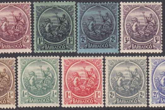 Barbados SG217-228 | Small Seal 1921-24 Wmk Multi Script CA
