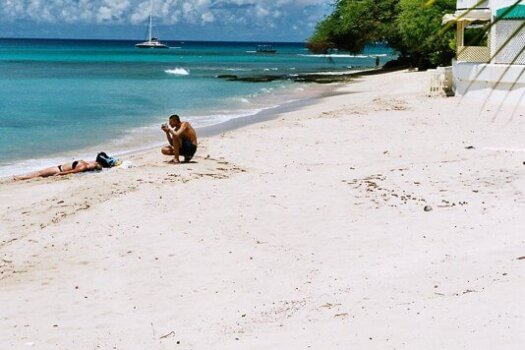 Photographer on Mullins Beach, Barbados