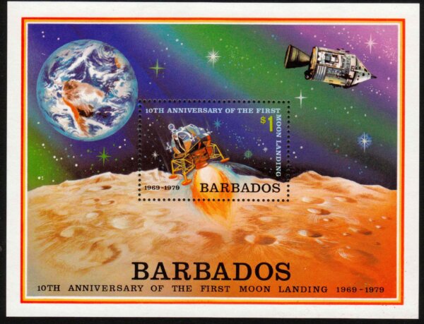 Barbados 1979 | SGMS 645 Space Project Commemorations Mini Sheet