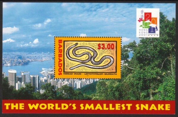 Barbados 2001 | Hong Kong 2001 Stamp Exhibition Souvenir Sheet